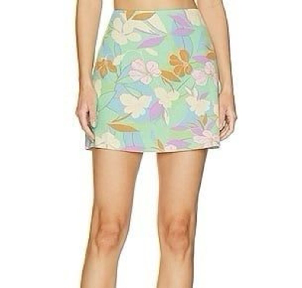 NWT Sanctuary easy mini skirt freshly minted floral size 4 small revolve